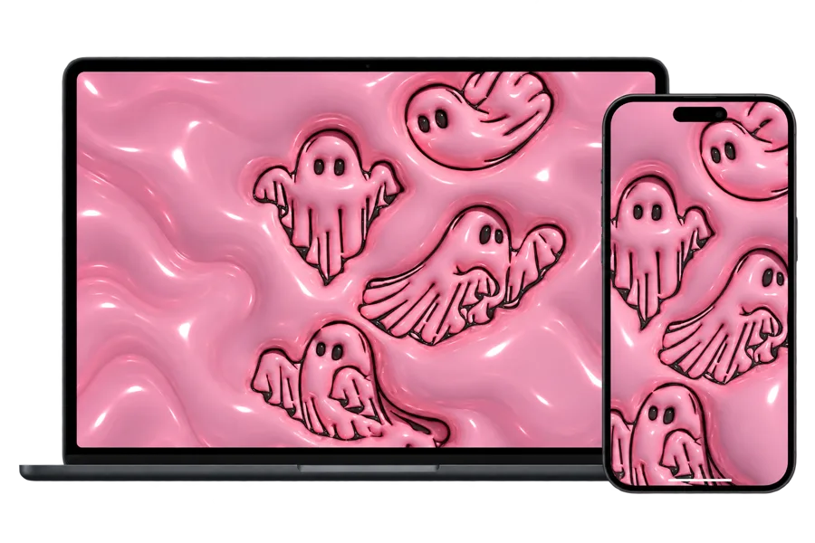 O mesmo wallpaper do Lienzo no notebook e no celular