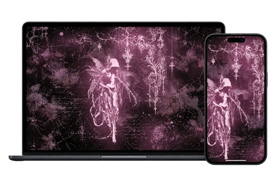 O mesmo wallpaper do Lienzo no notebook e no celular