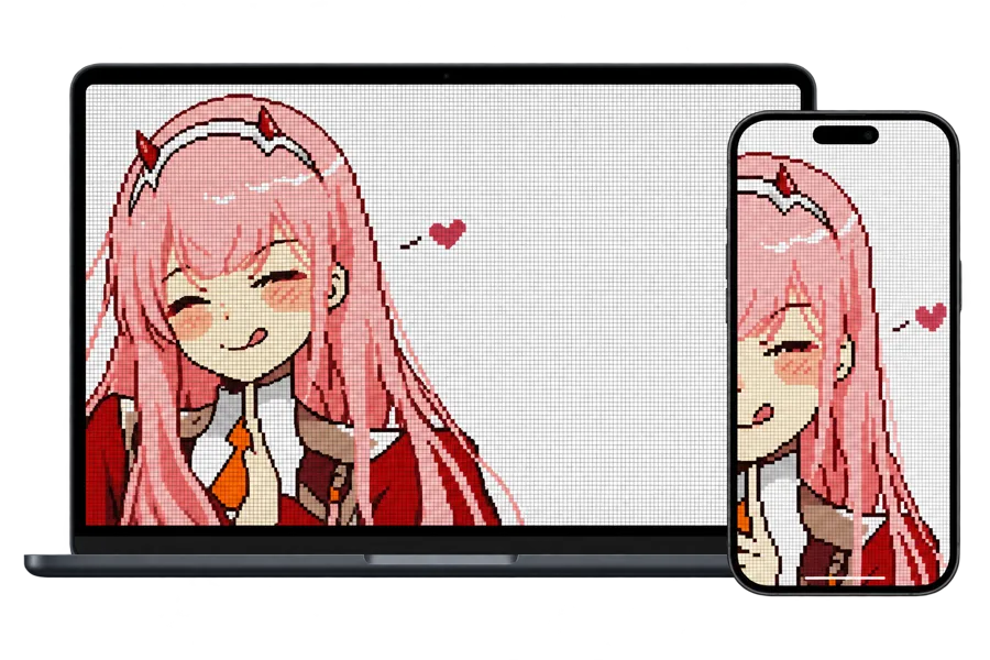 O mesmo wallpaper do Lienzo no notebook e no celular